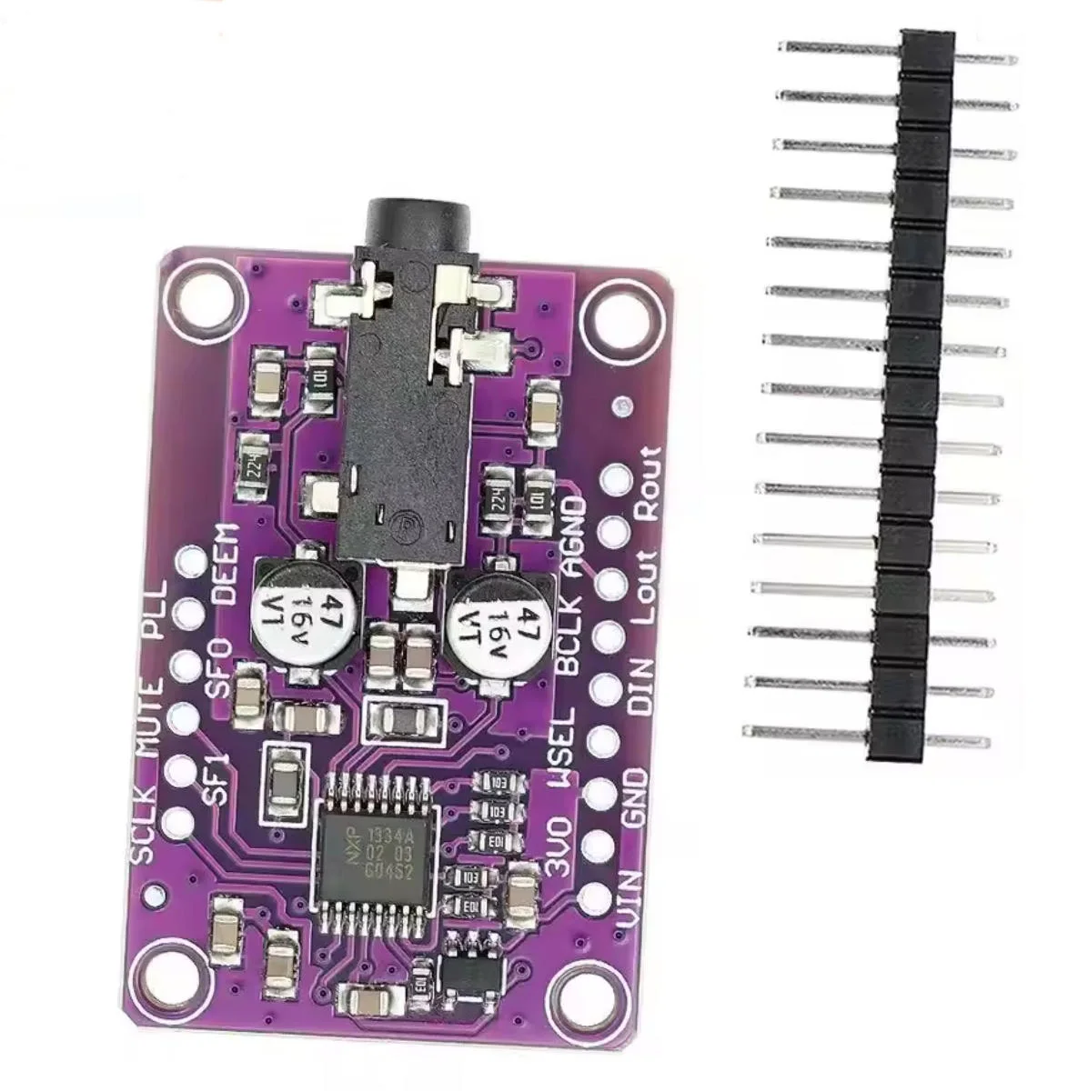 Фото Модуль ЦАП TENSTAR UDA1334A, декодер аудио I2S, стереофонический аудиодекодер для Raspberry Pi №4
