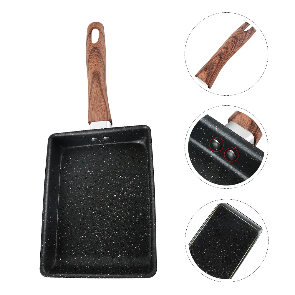 

1pc Egg Frying Pan Flat Frying Pan Nonstick Skillet Tamagoyaki Egg Pan Breakfast Pan Japanese Omelette Pan