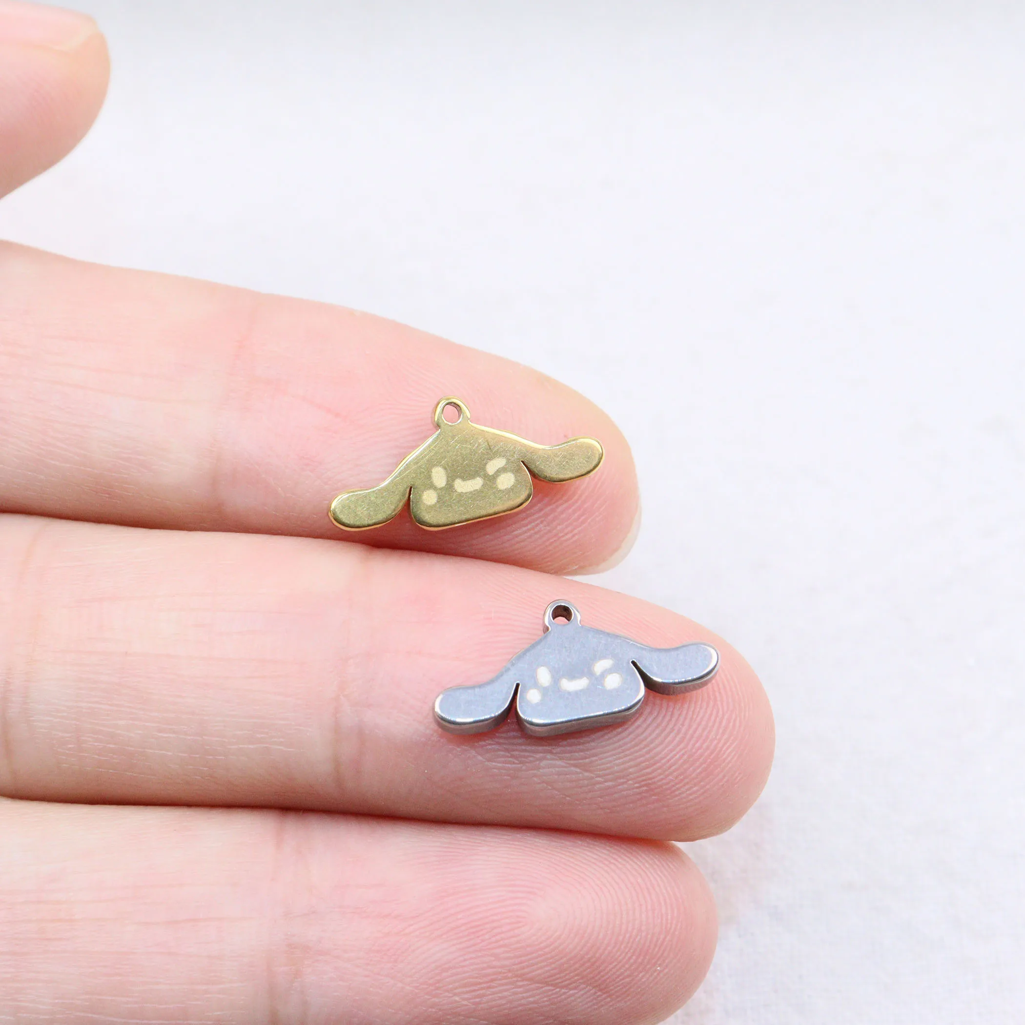 

10 шт., женские подвески из нержавеющей стали, 16 х8 мм