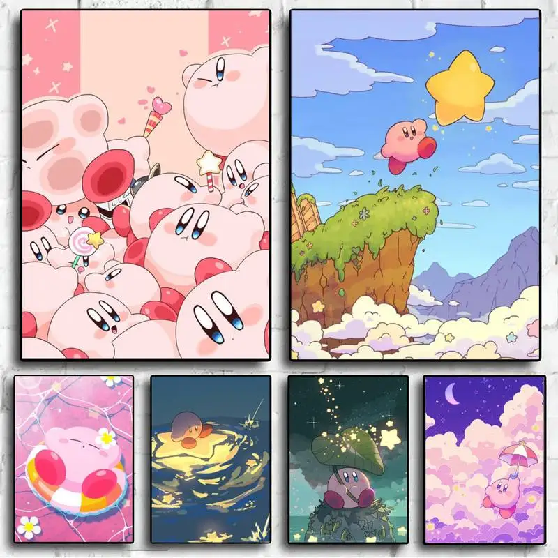 

Cartoon Cute K-Kirbys POSTER Wall Pictures For Living Room Fall Decor Small