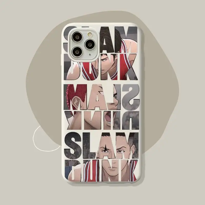 

Slam Dunk Phone Case for iPhone 11 12 13 Mini Pro Xs Max 8 7 6 6S Plus X XR Solid Candy Color Case