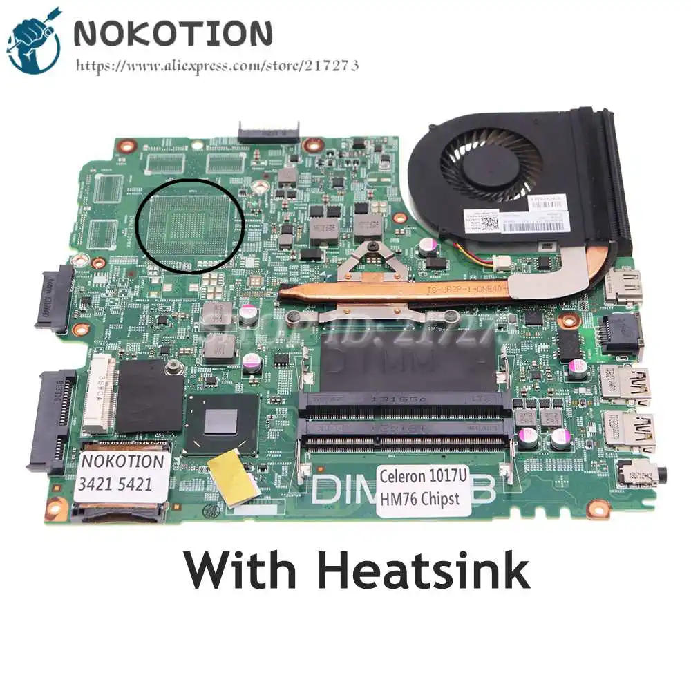 NOKOTION CN-0PTNPF 0PTNPF 12204-1 DNE40-CR MB 5J8Y4 для Dell Inspiron 15R 3421 5421 материнская плата ноутбука SR10A 1017U