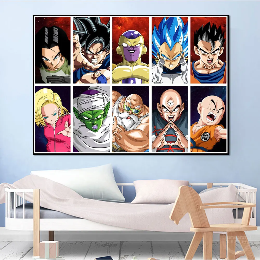 

Anime Dragonball Z Vegetto And Goku Canvas Painting Poster Wall Art Picture Decoration Cuadros Mural Home Kids Room Decor