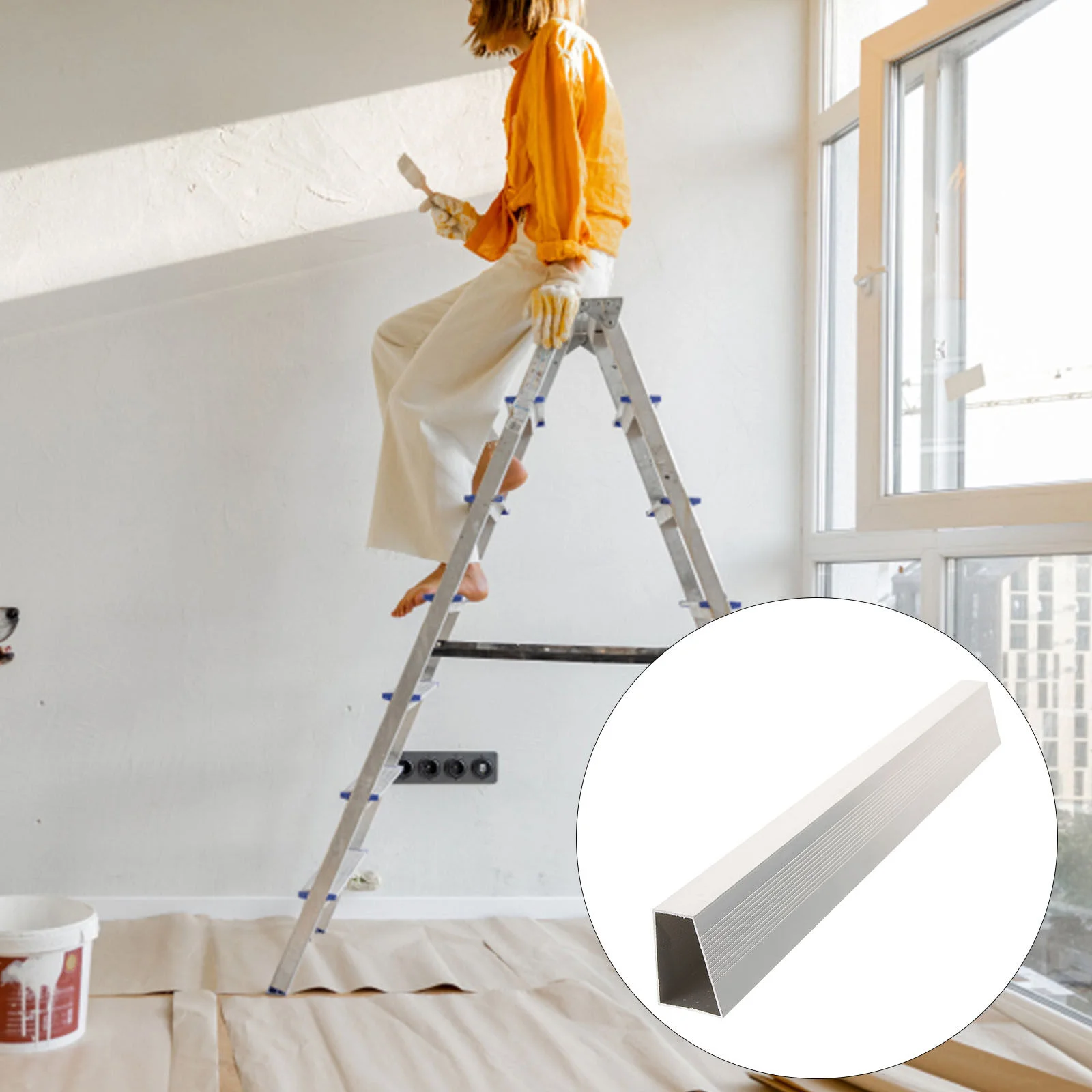 

Single Side Ladder Supply Replacement Step Steps Pedal Aluminum Alloy Tread Rungs