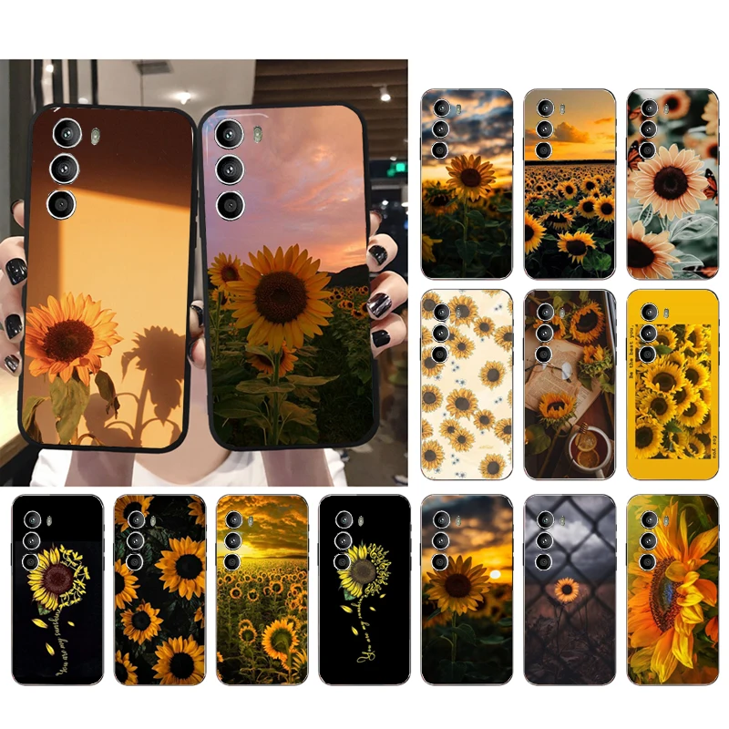 

Sunflower Phone Case for Motorola G72 G13 G32 G53 G51 G71 G31 G41 G22 G60 G52 G200 GStylus G30 G10 G20 G50 G Pure Funda