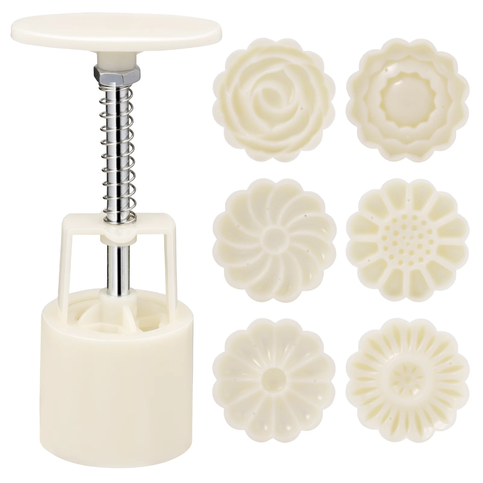 

Hand Mooncake Mould Tool Stamping Biscuit Patterns Mode Flowerbaking Makerpressure Cake Moon Pastry Cookie Press Diy Machine