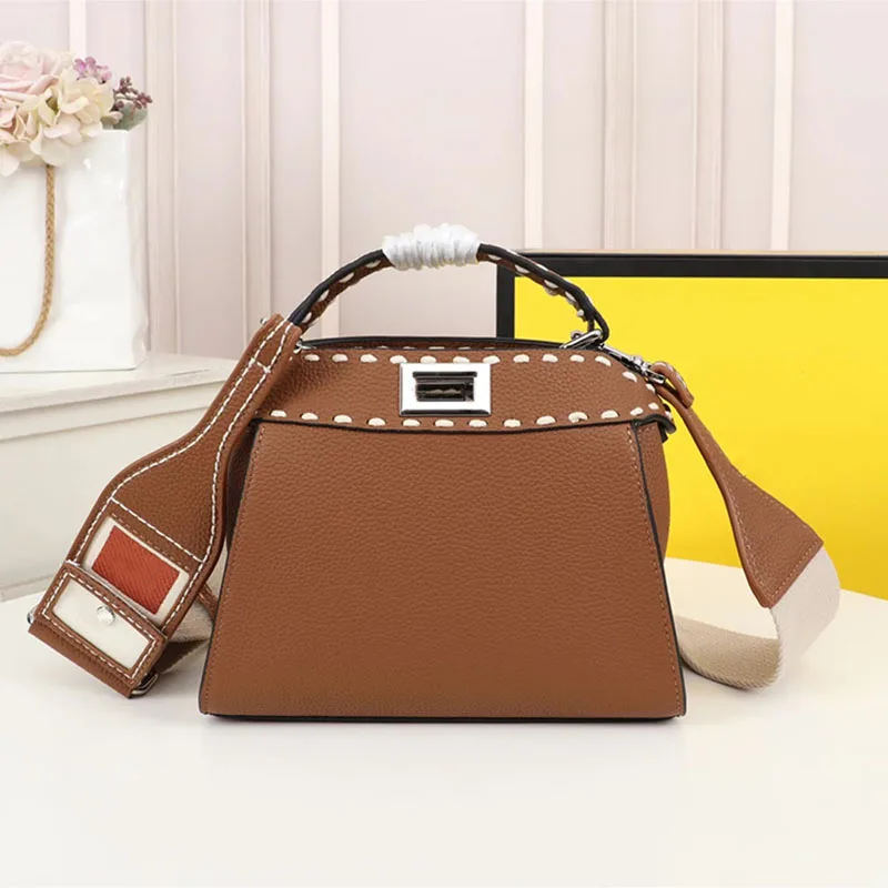 

2022 Women Peekaboo Totes Bag Small Iconic Handbag Luxury Medium Shoulder Bags Crossbody with Classic Lock