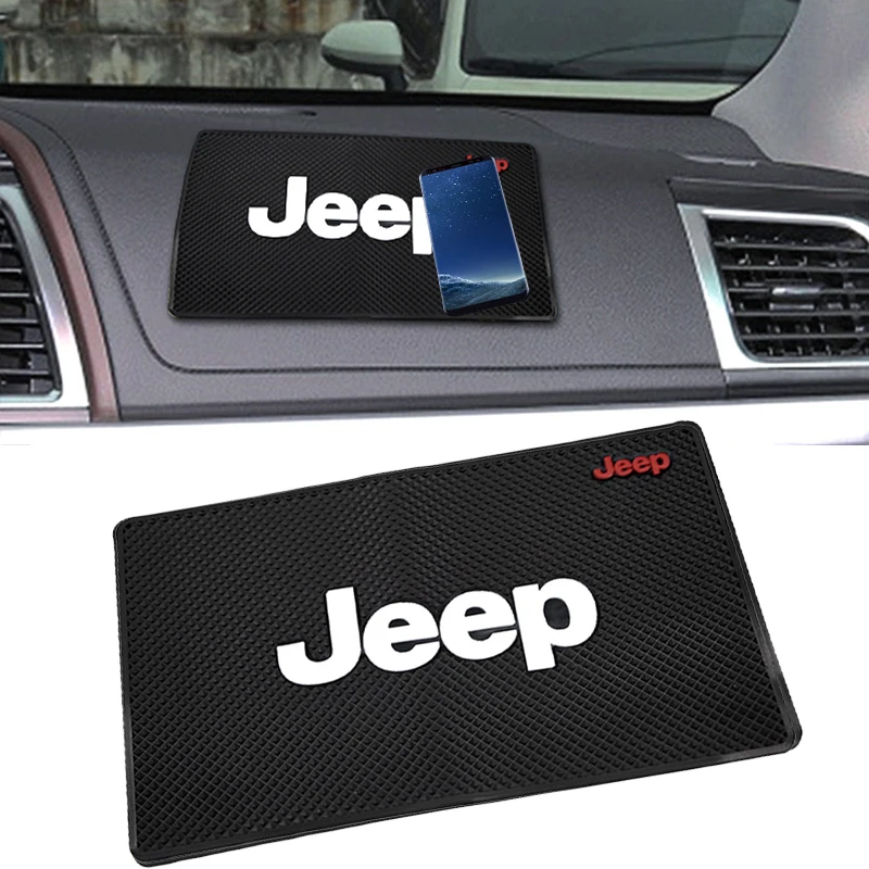 

Car Dashboard Non Slip Pad Phone Holder Silicone Mat For Jeep Renegade Wrangler JK Grand Cherokee Willys Compass Command Patriot