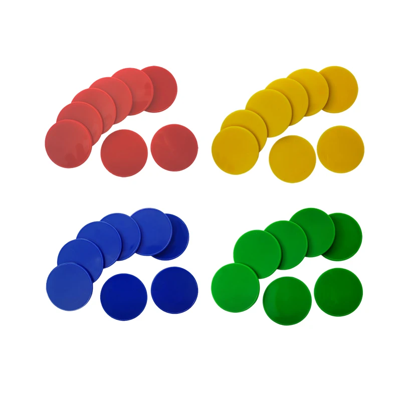 100 шт. пластиковые счетные чипы диаметром 40 мм