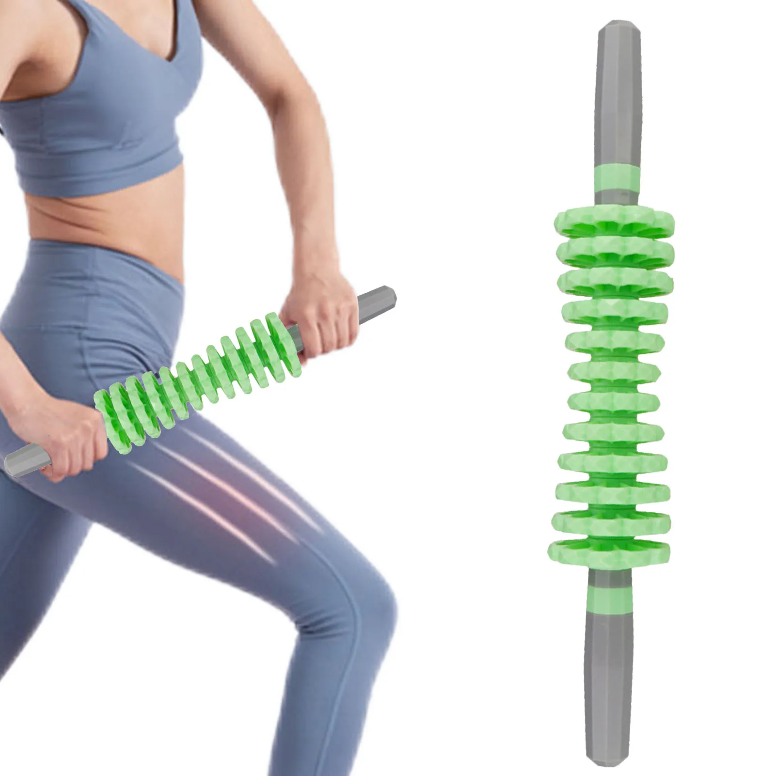 

Fascia Release Roller Cellulite Roller 12 Removeable Roller Stick Fascia Roller Massage Stick Trigger Point Effectively Reduces