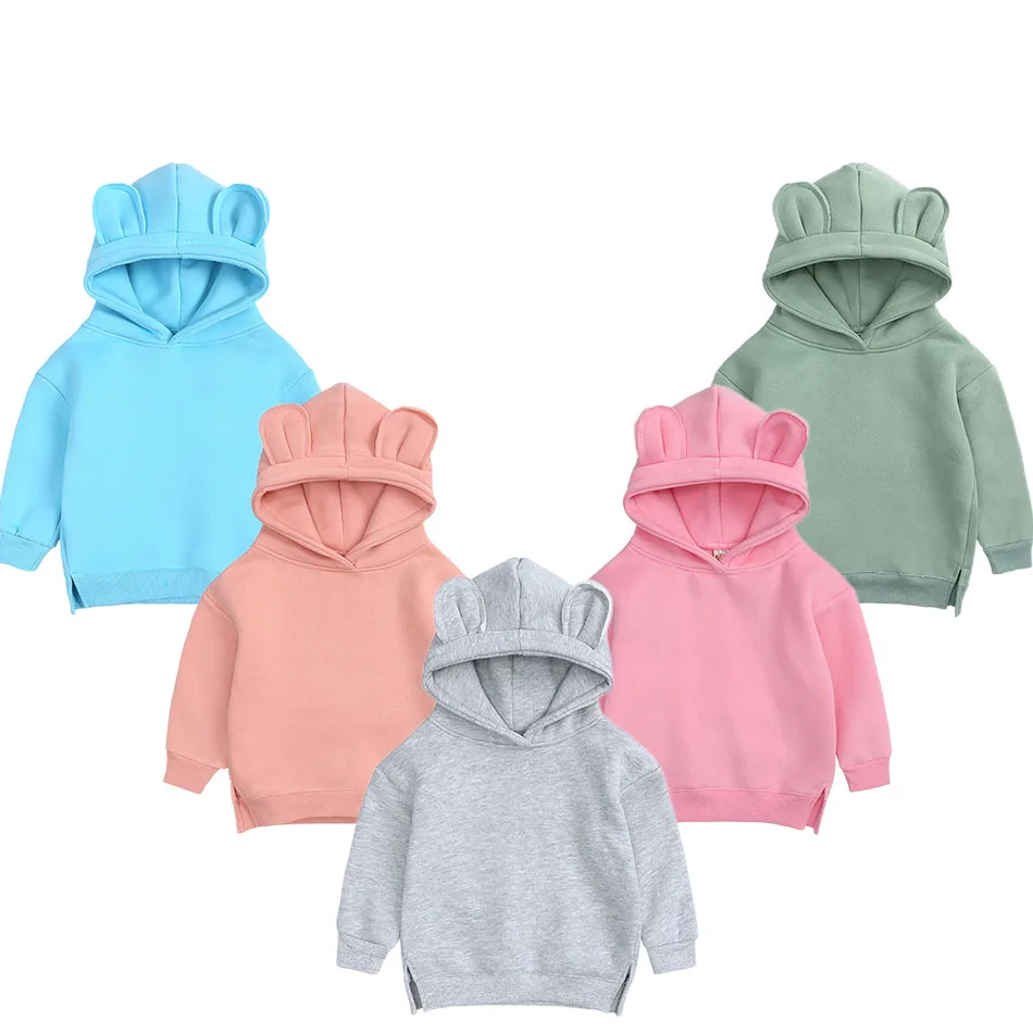 

Spring Autumn Kids Clothes Girl Boy Hoodie Children Solid Color Sweatshirts Cute Toddler Baby Clothes 0 to 4 Years Old