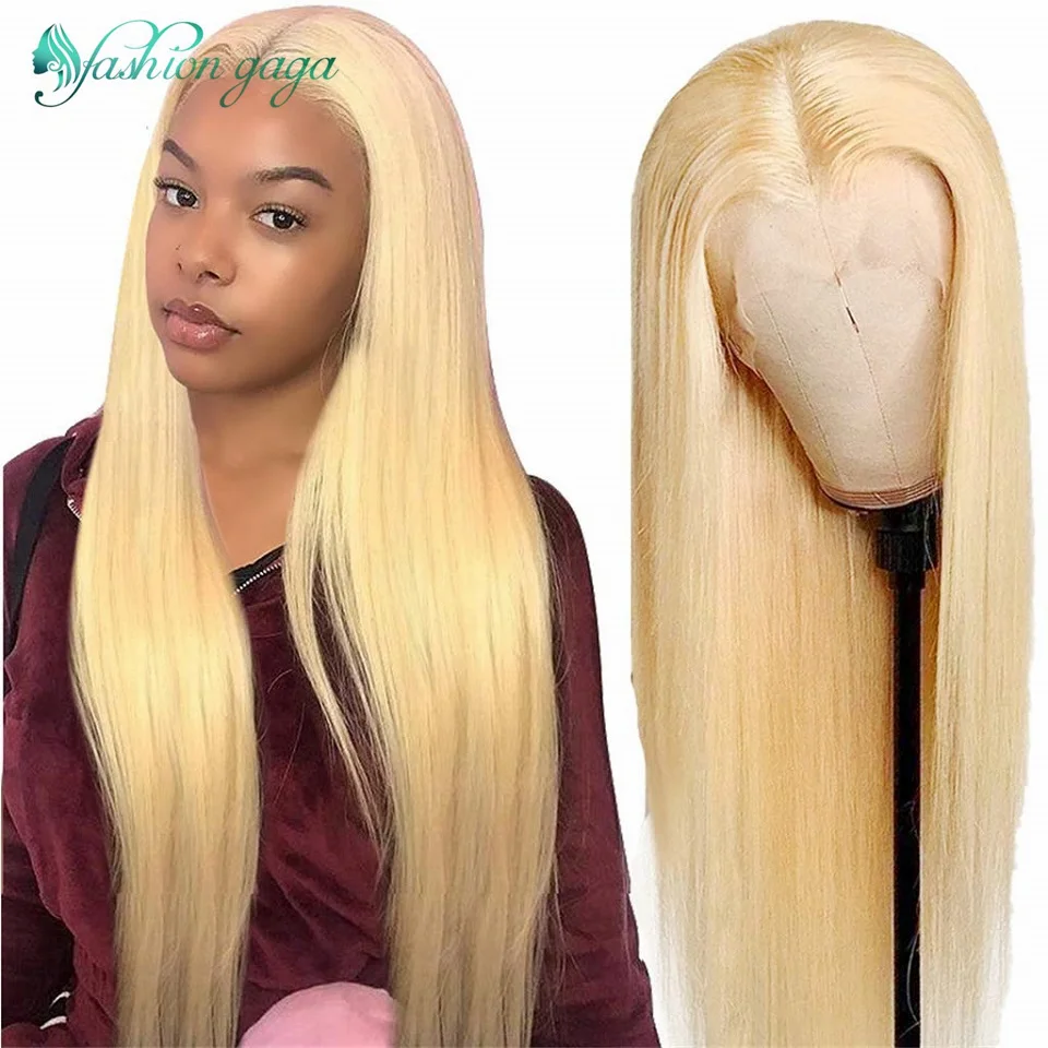 

613 Lace Front Wig 13x4 Middle Part HD Lace Transparent Frontal Wigs Pre Plucked Bone Straight Smooth Brazilian Hair for Women