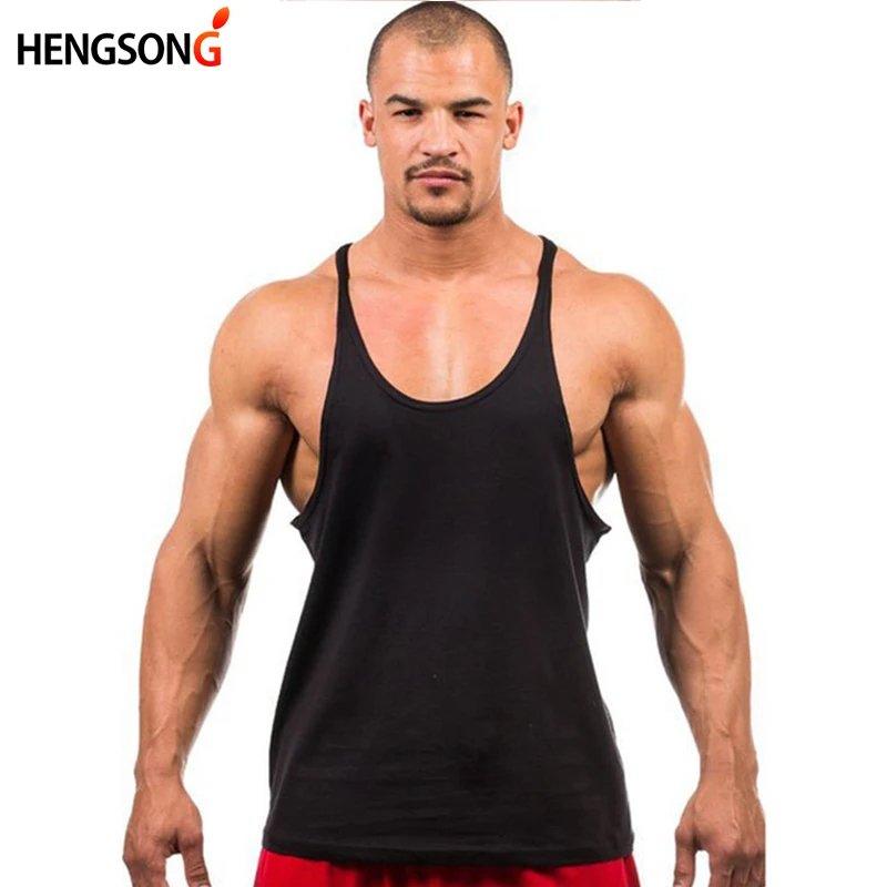 

Bodybuilding Brand Tank Top Men Stringer Tank Top Fitness Singlet Sleeveless Shirt Workout Man Undershirt Clothing NQ659468