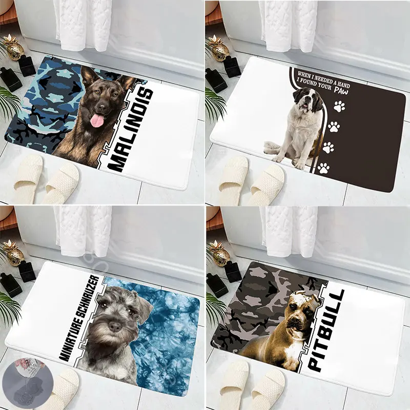 

Diatom Mud Kitchen Mat Cute Dogs Super Absorbent Rugs for Bedroom Decoration Non-slip Carpet Bathroom Home Entrance Doormats