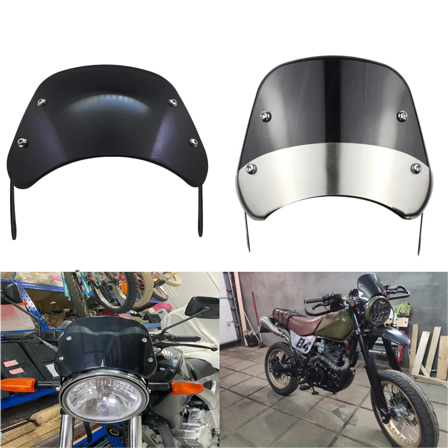 Универсальный ветровой экран на лобовое стекло мотоцикла для Harley Honda Yamaha Kawasaki Suzuki