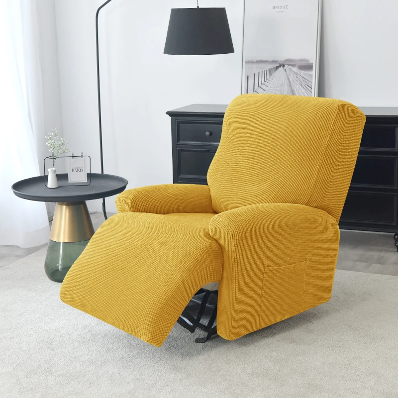 

1 Seat 4 Pieces Recliner Sofa Cover Polar Fleece Reclining Chair Cover Stretch Non Slip Armchair Covers Stretch Couch Slipcovers