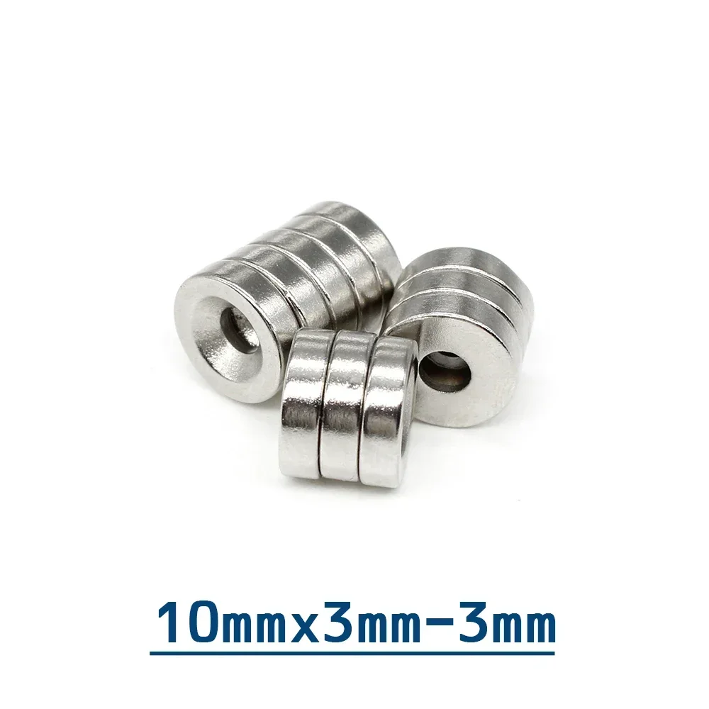 10/20/50/100/150/200/300 шт. 10 х3-3 круглый потайной неодимовый магнит х3 отверстия 3 мм N35