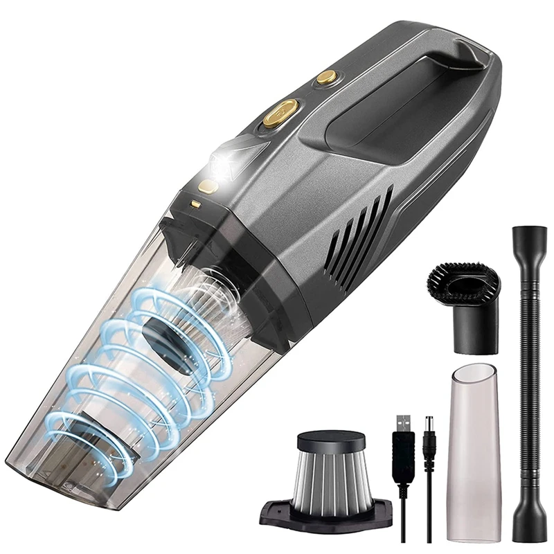 

Top Deals Cordless Handheld Vacuum Cleaner,Car Vacuum Cleaner Cordless, Dust Busters For Home And Car Cleaning With LED Light Gr