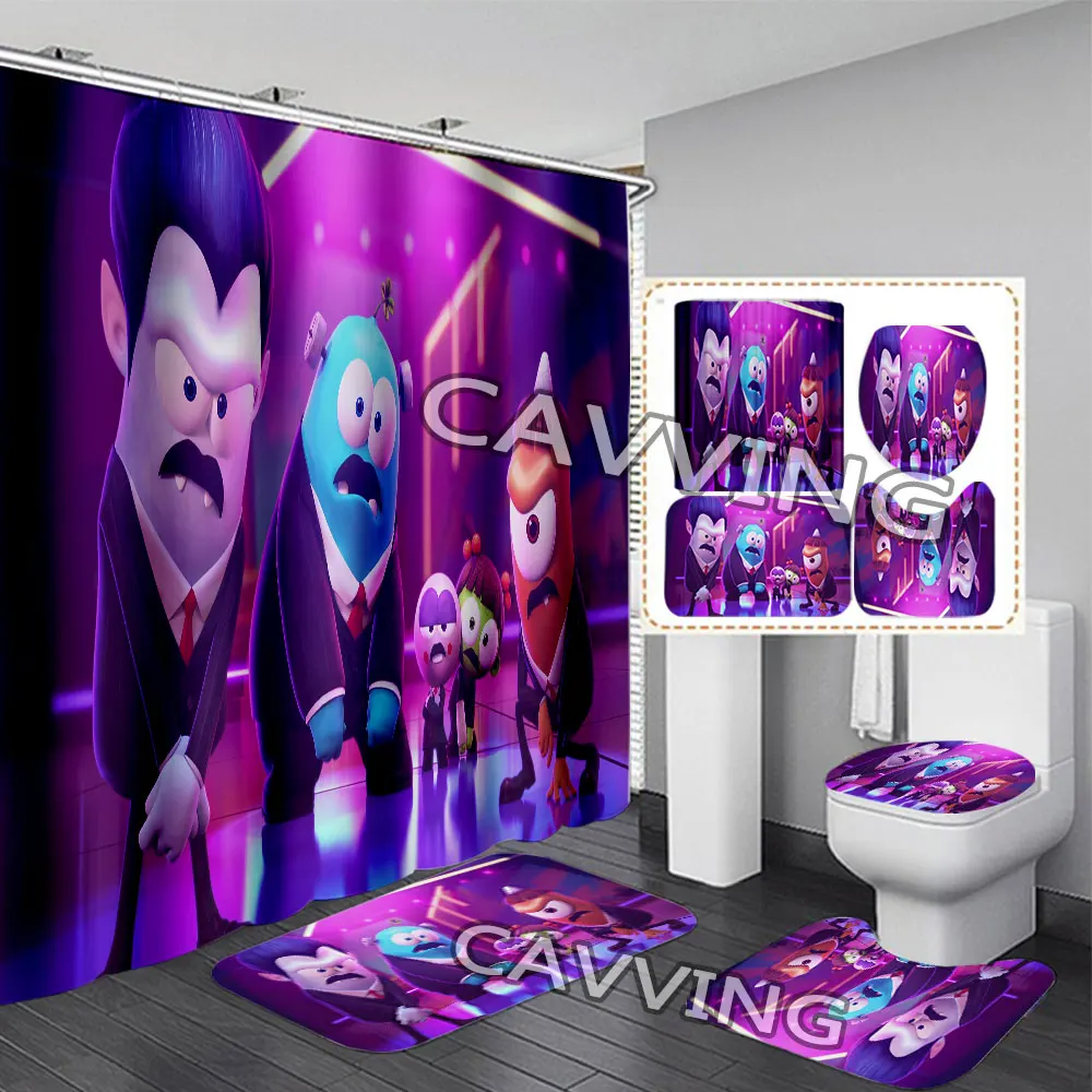 Onekiz The Spookiz Show 3D занавеска для душа, водонепроницаемая занавеска для ванной комнаты, Противоскользящий коврик для ванной, коврик для туалета, ковер, домашний декор H03