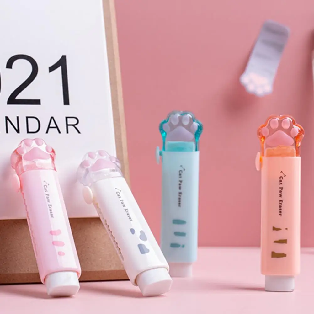 

Стирающий ластик, выдвижная награда, школьные принадлежности, милый ластик в виде кошачьей лапки, школьные принадлежности