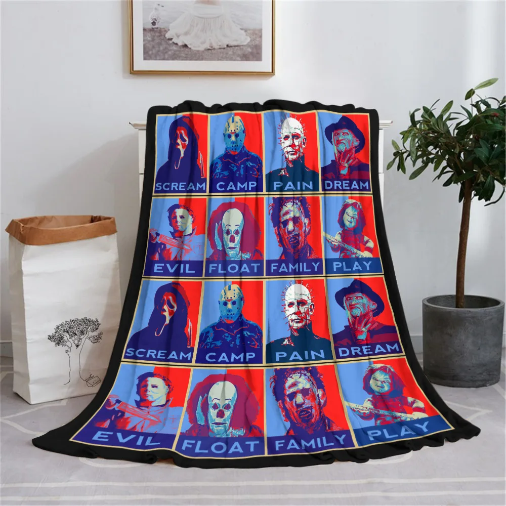 

Superior QualityFalai Fleece Blanket Napping Blanket Lazy Blanket Midnight Horror Fright Double Fleece Blanket