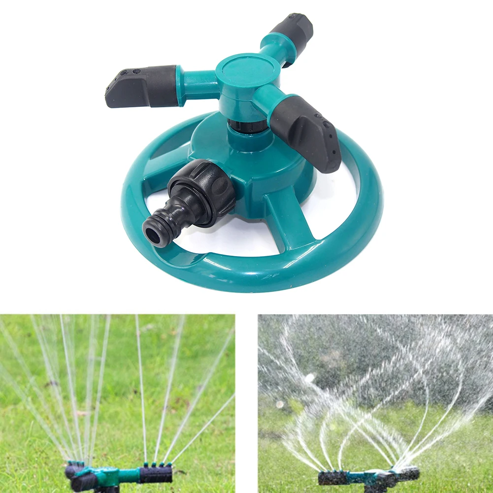 

Rotating Sprinklers 360 Degree Auto Watering Grass 3 Nozzle Garden Lawn Device Household Garden Planting Elements