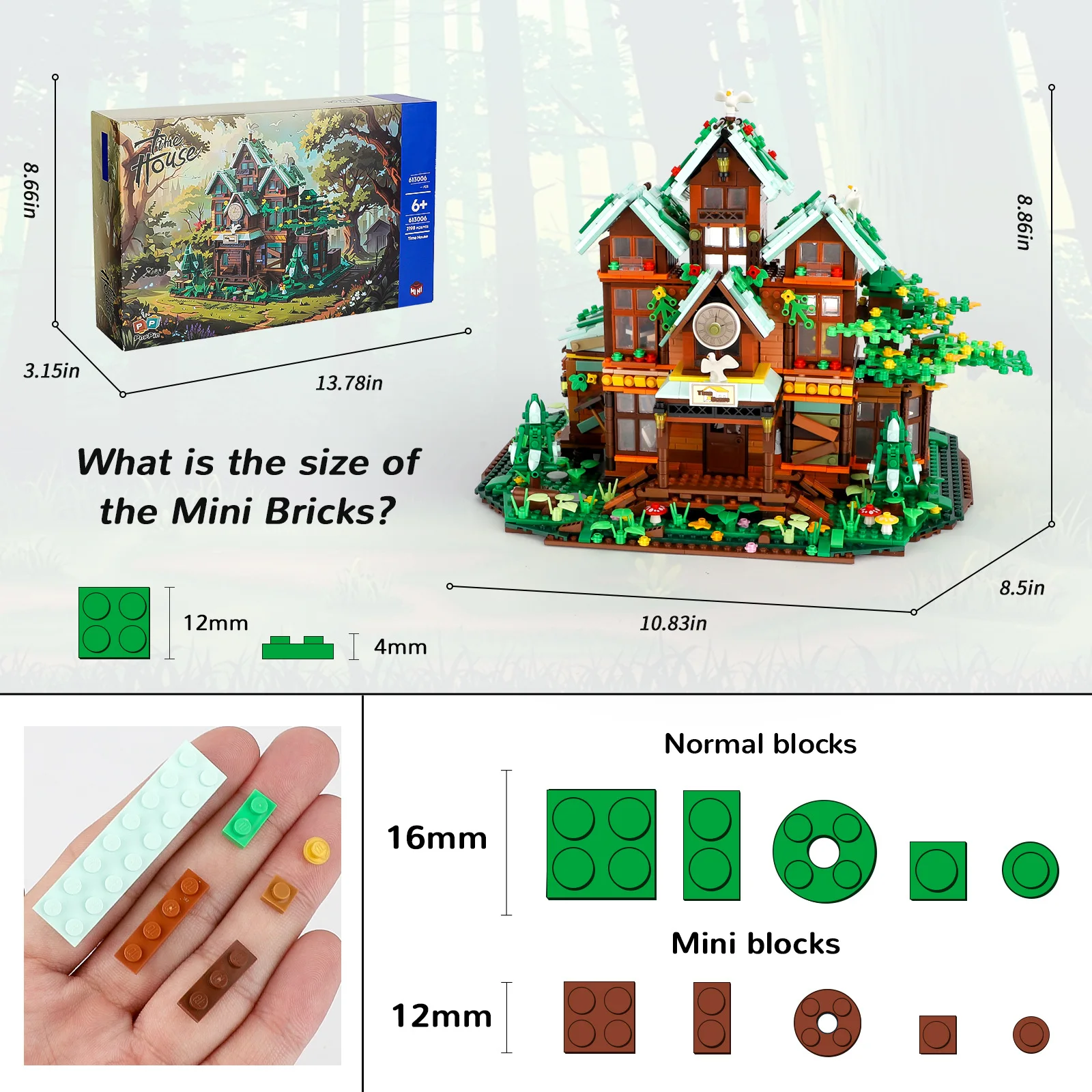 Совместимый набор строительных блоков Lego, деревянный дом, светильники, лесной сад, мини-игрушки, подарки для детей, взрослых, мальчиков и девочек (art.: 3920cdcbb56fe) - 3920cdcbb56fe