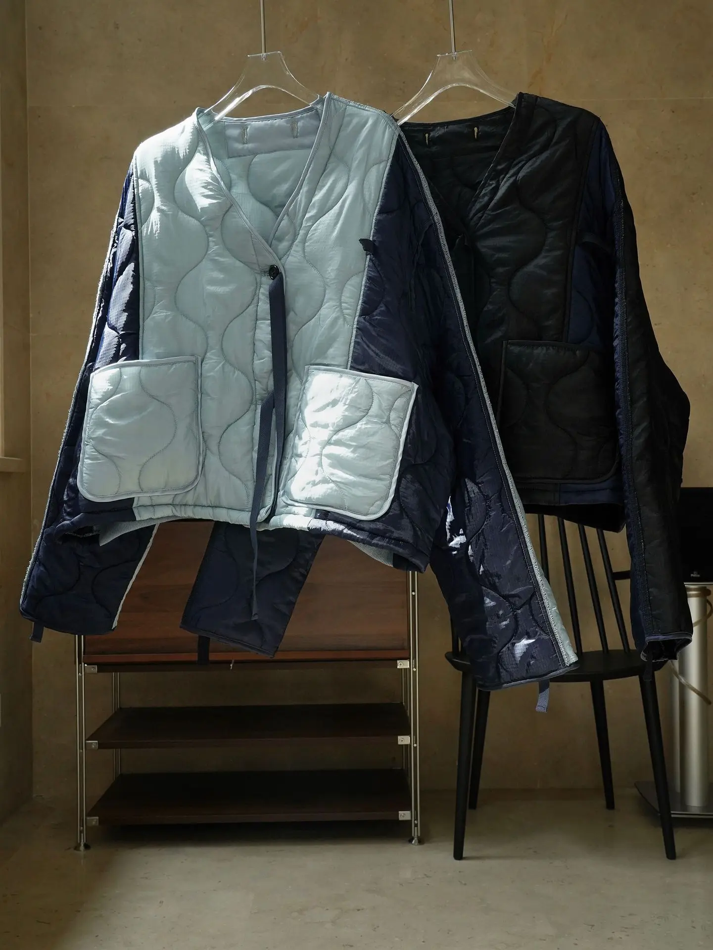 Зимняя новая японская уличная стильная ромбовидная морозостойкая хлопковая