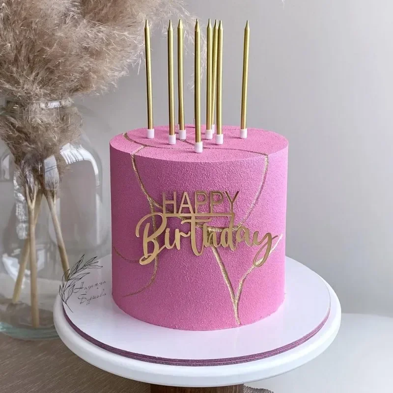 

Золотой акриловый топпер для торта "Бабочка" день рождения