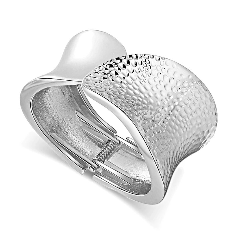 

New Arrivals Large Size Chunky Gothic Asymmetric Leaf Design Statement Cuff Bracelet Women's Exaggerated Fashion Bangle Jewelry