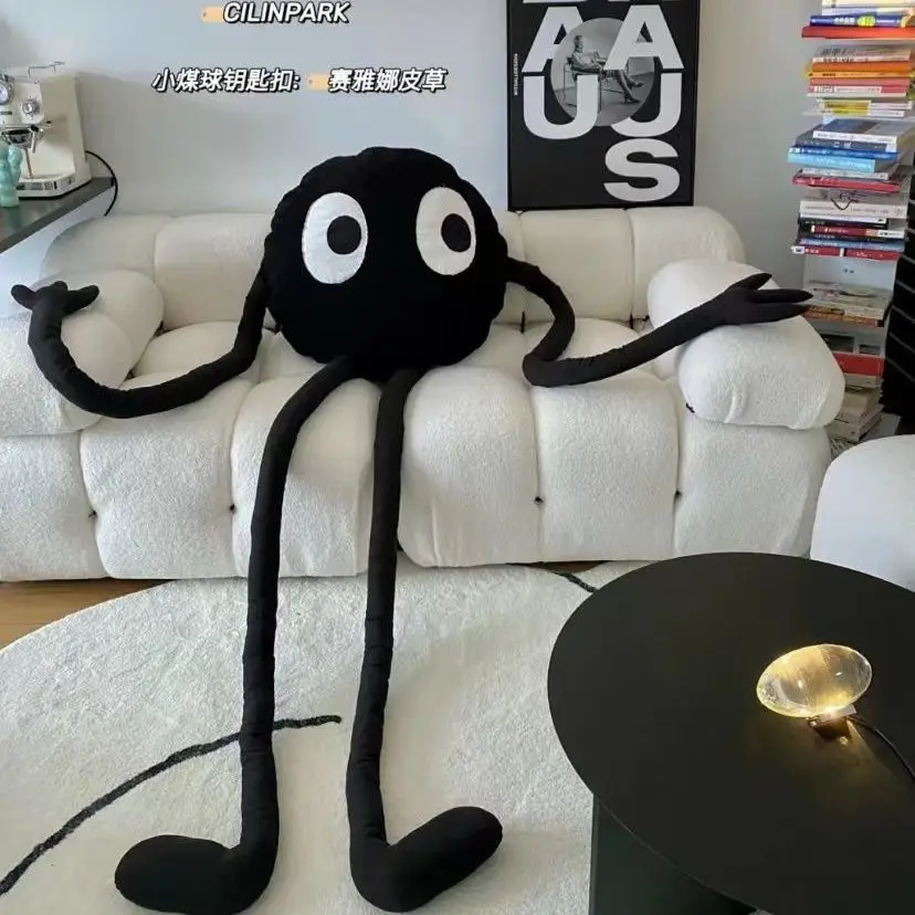 

Черная бархатная подушка для ног Plush