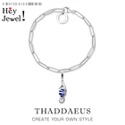 Женский браслет с шармами Синяя морская лошадь, летняя брендовая новая стильная Подарочная бижутерия из серебра 2020 пробы в европейском стиле, 925