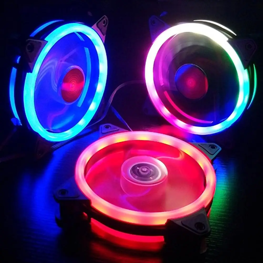 Модный RGB вентилятор с двойной боковой диафрагмой 120 мм кулер 4 контакта 3 большой