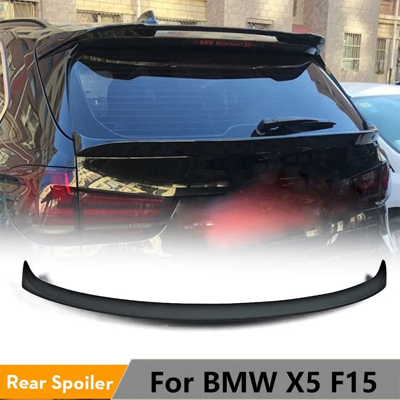 PU Rear Middle Spoiler Wing For BMW X5 F15 SUV 2014-2018 Car Modification Dumb Black Body Kit Black Primer