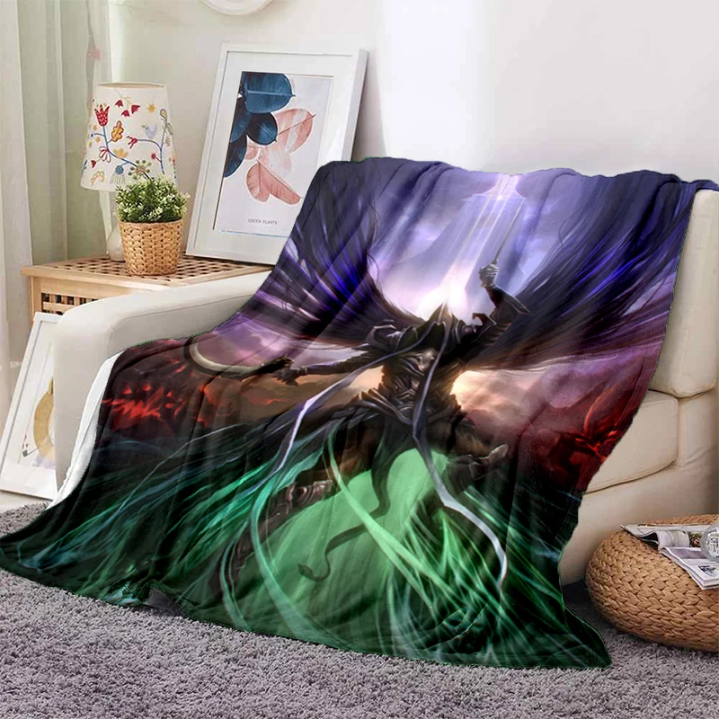 

Anime Blanket Gedruckt Bettdecke Sofa Geschenk Gift Diablo Art Printed Blanket Flannel Soft Plush Sofa Bed Throwing Blankets