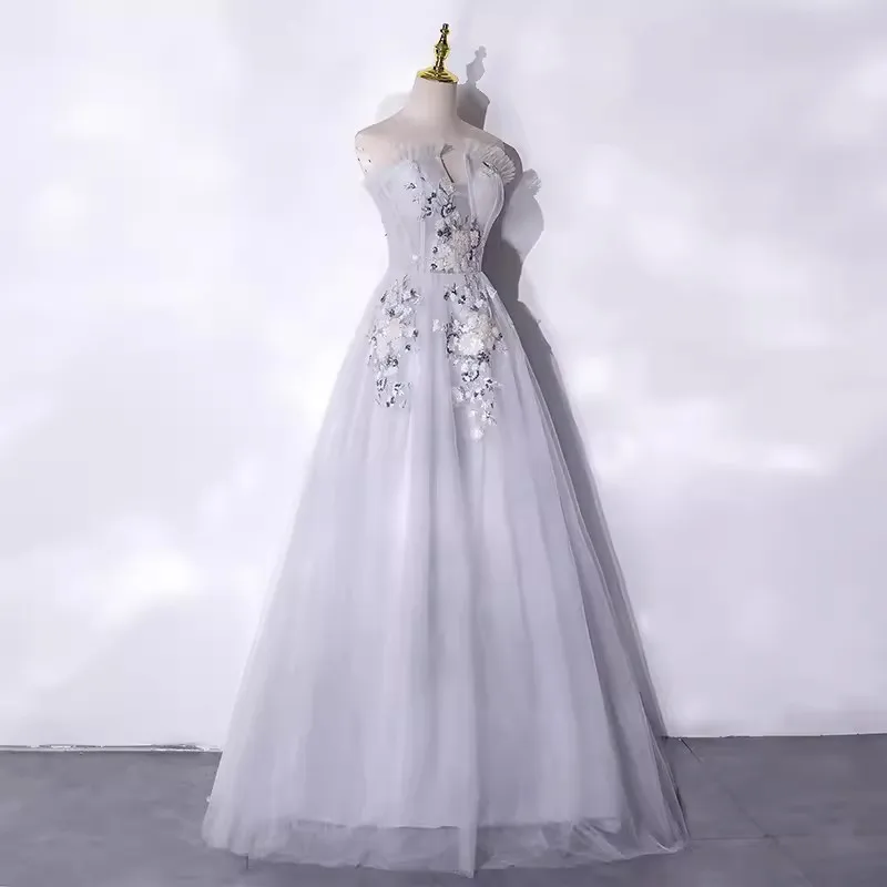 Реальное изображение в наличии серебристые вечерние платья 2024 без бретелек