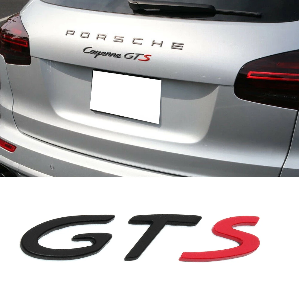 

Rear Badge Emblem For Porsche GTS Letters Rear Badge Emblem P2 Tailgate Trunk Look Deck lid Decoration decal