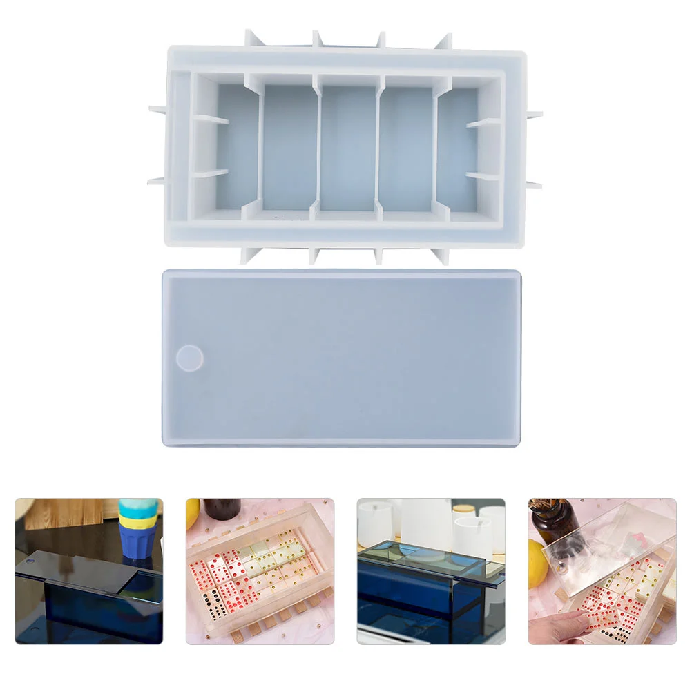 

Storage Box Mold Case DIY Crystal Epoxy Domino Sundries Container Casting Handmade Gift Holder