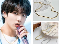 kpop bangtan boys simple adjustable chain jewelry fashion personality exquisite stainless steel gold bead chain gifts suga jin v