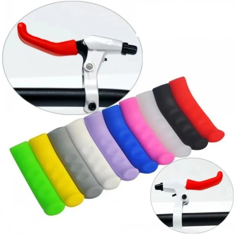 Silicone MTB Road Bike Crank Protector Cover Brake Handle Cover Bike Carbon Fiber Fixed Gear Crank Protectors Bike Accessories
