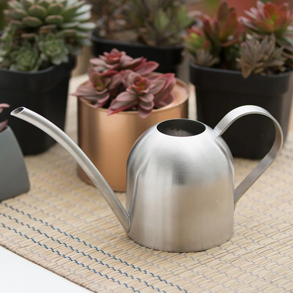 

Thick Long Mouth Pot Sprinkling Stainless Steel Outdoor Gardening Tools Portable Patio Watering Can Flowers Plant Household