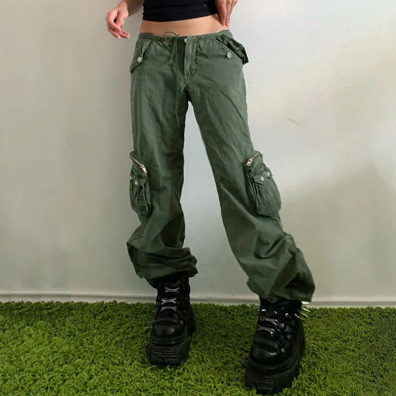 

women 90s streetwear korean fashion pantalones jeans clothing vaqueros tapered baggy rhinestone fairy grunge clothes y2k cargo