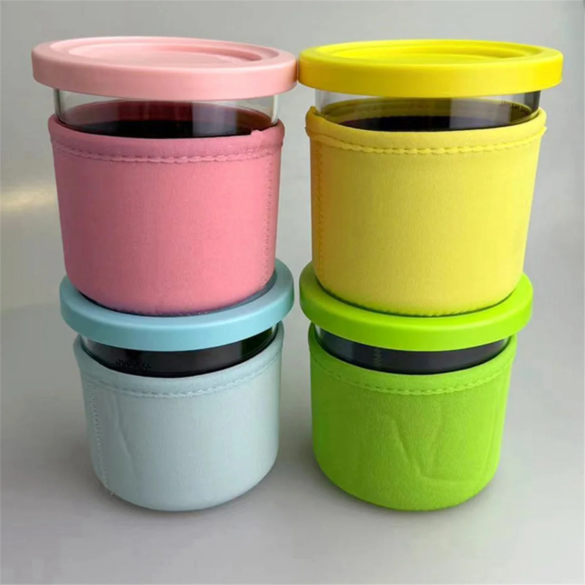 Упаковка из 4 неопреновых рукавов для мороженого 16 унций ниндзя Creami Deluxe Accessories