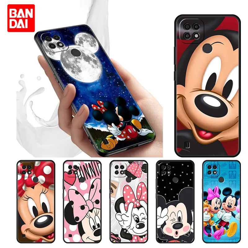 

Kissing Lovers Mickey Minnie Mouse Case for Realme C21 C21Y C25 C25s C15 C11 C17 C3 C3i C20 5 6 7i 8i 8 8Pro Narzo30A Cover