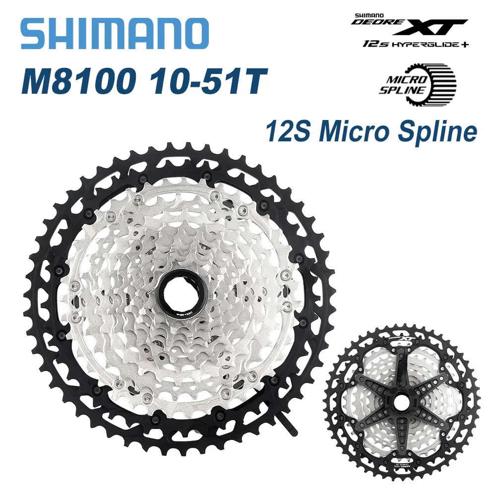 Кассета Shimano Deore XT M8100 12 S Micro Spline MTB В K7 Звездочка Скоростей MS свободное колесо M6100