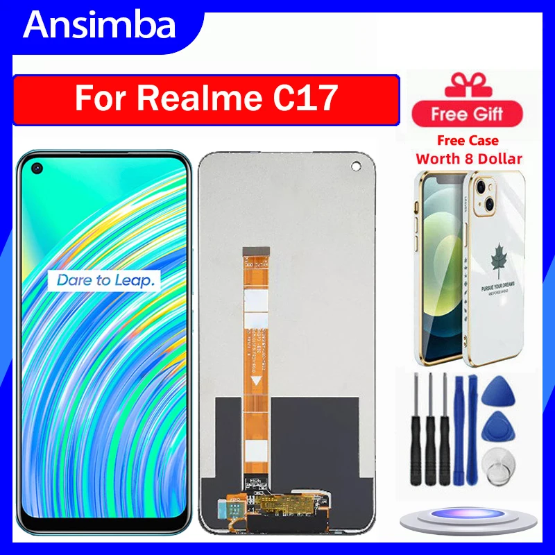 

【Free Phone Case】Original LCD For Realme C17 Display Touch Panel Screen Assembly For Realme C17 LCD Display Replacement