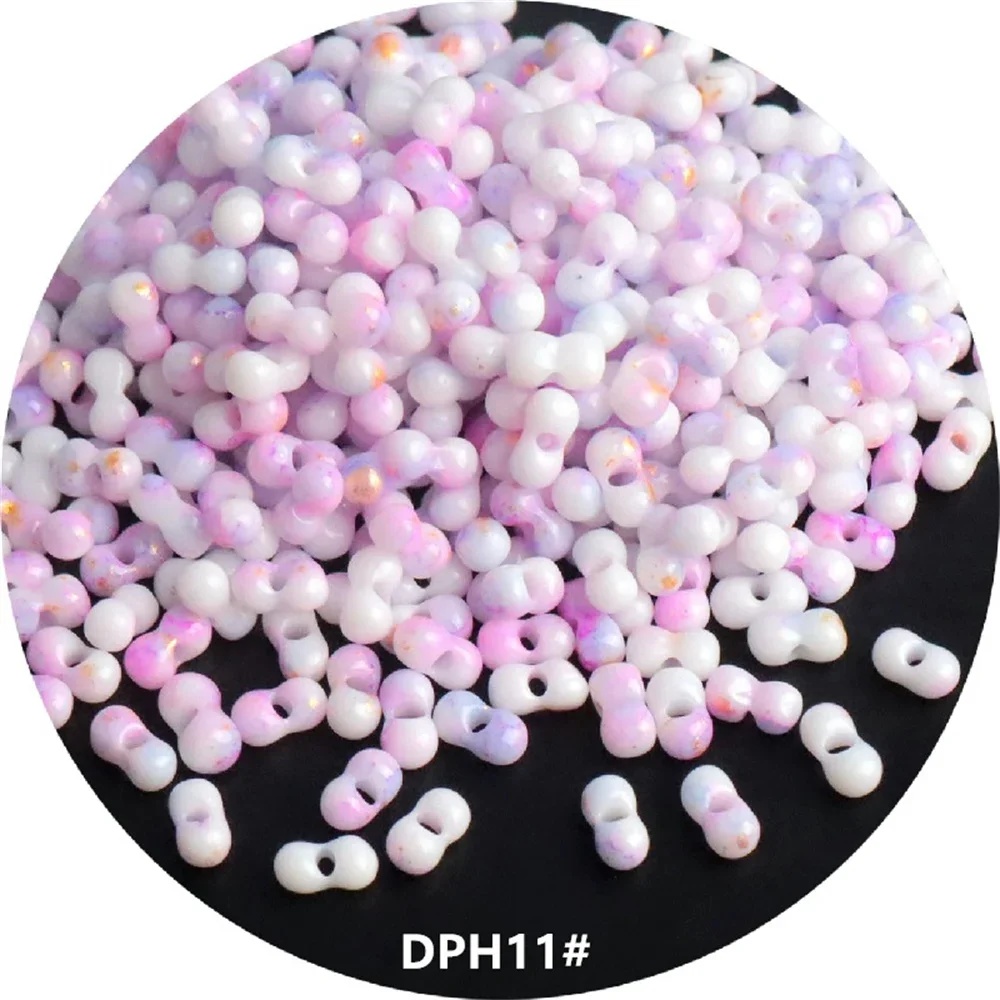 3x6 мм Пикассо градиентные стеклянные бусины с арахисом глянцевые двухцветные