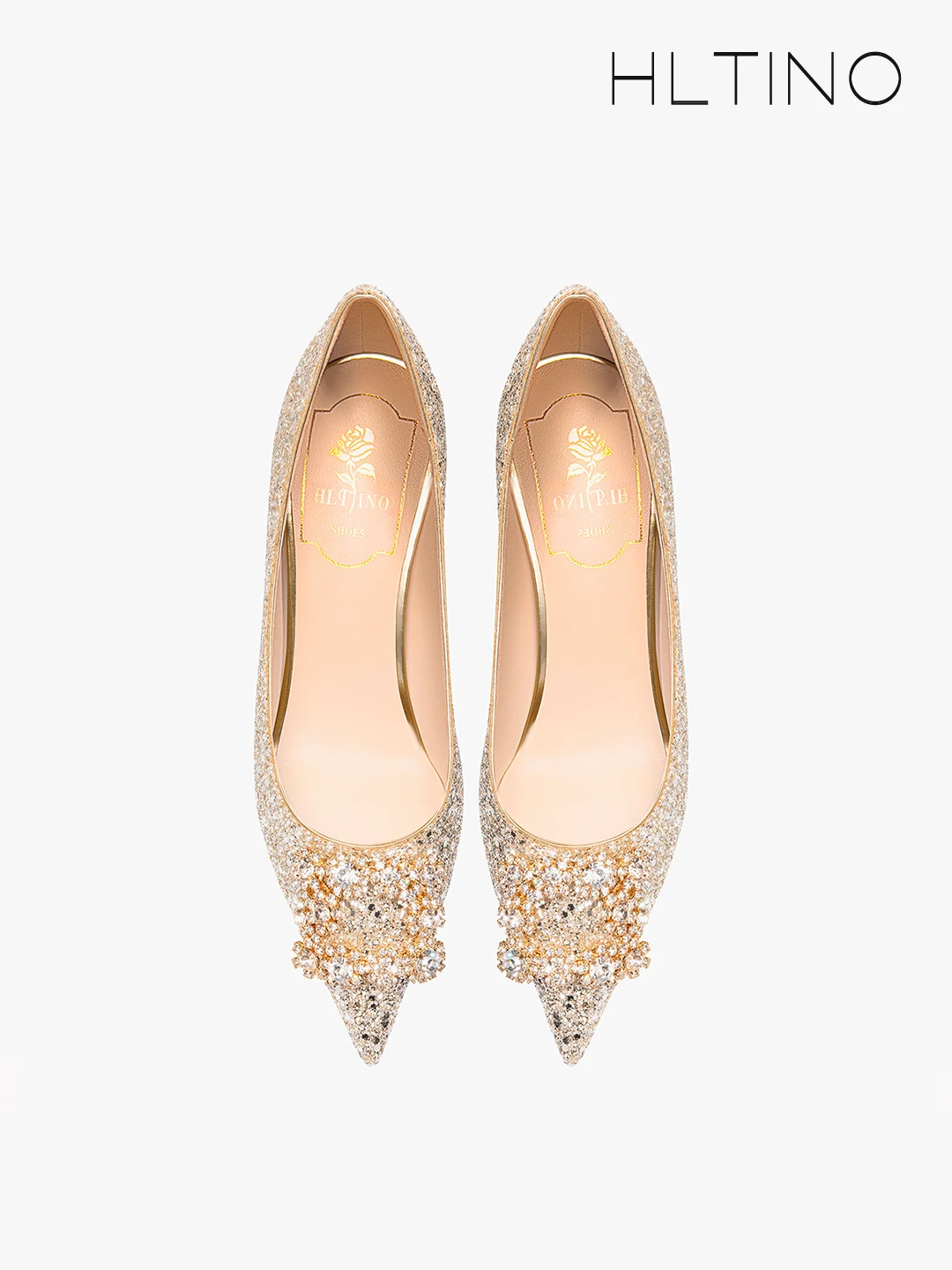 Women Flats Shoes Bling Pointed Toe Soft Comfortable Loafers Spring Summer Shoes Luxury Designer Shoes Ladies Shoes Rhinestones