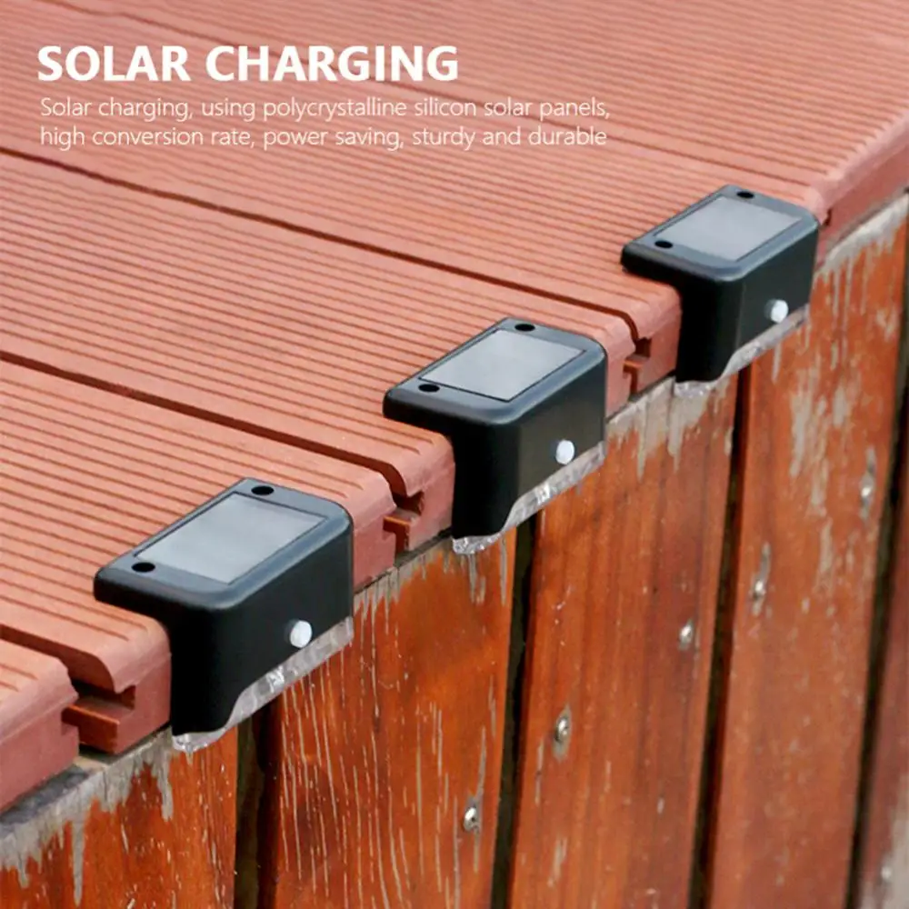 

Outdoor Solar Lights LED Step Wall Lamp Garden Street Light Decoration Intelligent Waterproof Light Control Solar Panel Lighting