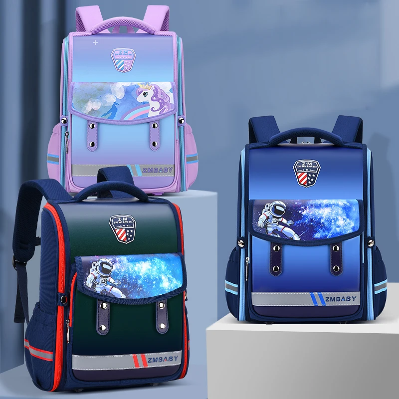Children's School Backpacks Kids Cartoon Cute Astronaut Unicorn School Bags For Boys Girls Orthopedic Primary Schoolbags Mochila